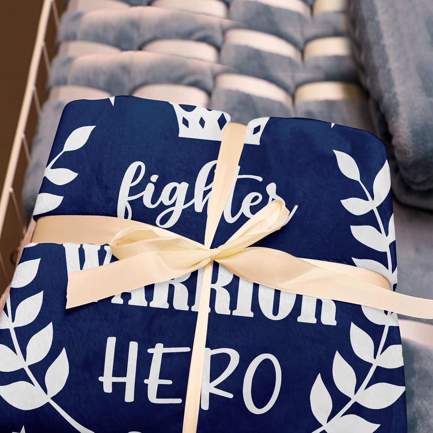 Get Well Gifts for Men Blanket 50"X60", Get Well Soon Gifts for Men After Surgery, Inspirational/Motivational Gift for Man Dad Husband, Thinking of You Gift, Comfort Blankets for Healing Blue - Image 3