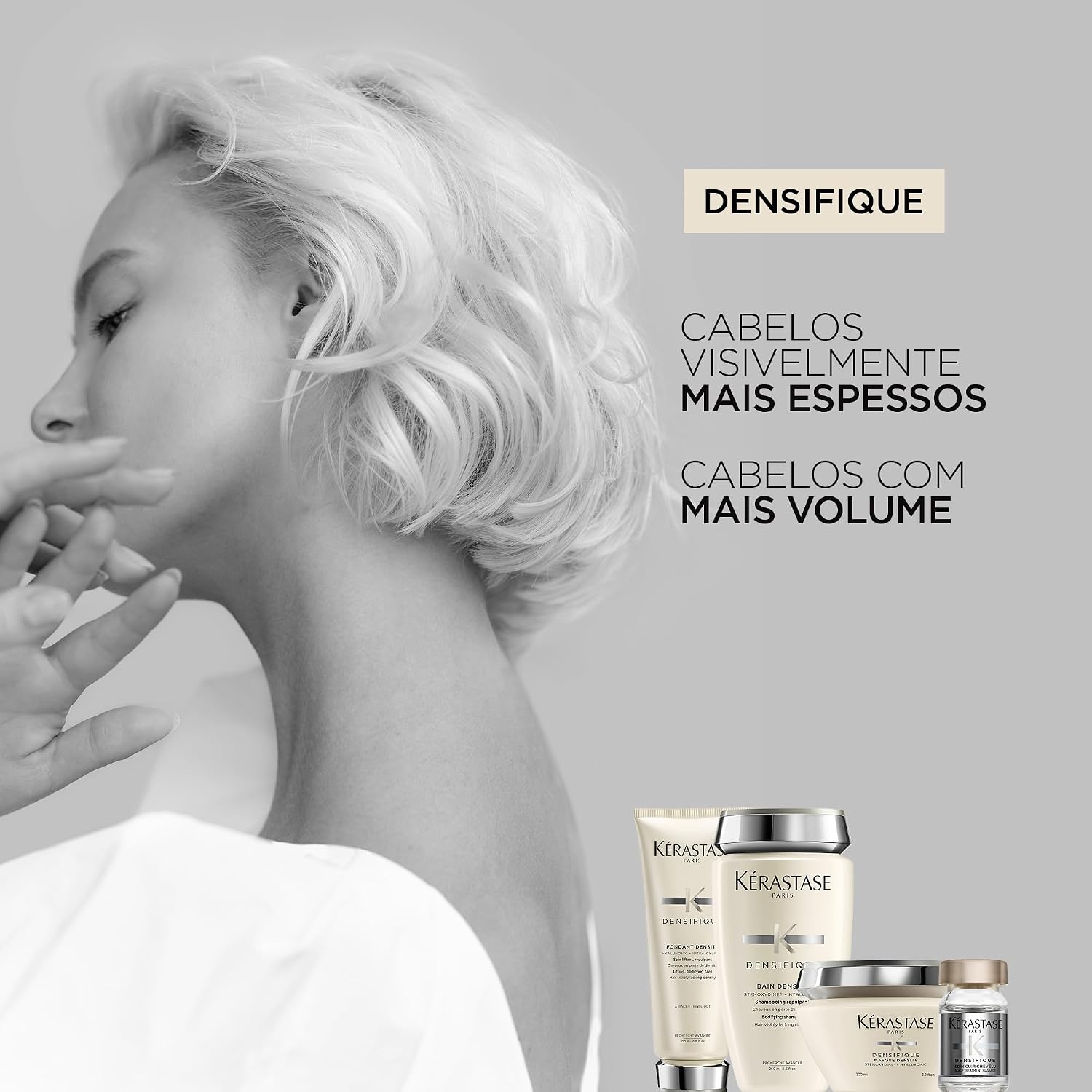 Kérastase Máscara Densifique Masque Densité, Sem densidade e volume, Densidade, volume, Ácido Hialurônico