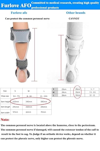 Miniatura 6 de AFO - Soporte médico de corrección postural para el tobillo y el pie, soporte para la ortesis del pie (izquierdaL)