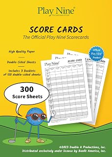 Play Nine: The Card Game of Golf! Original Score Cards- 3 Pack