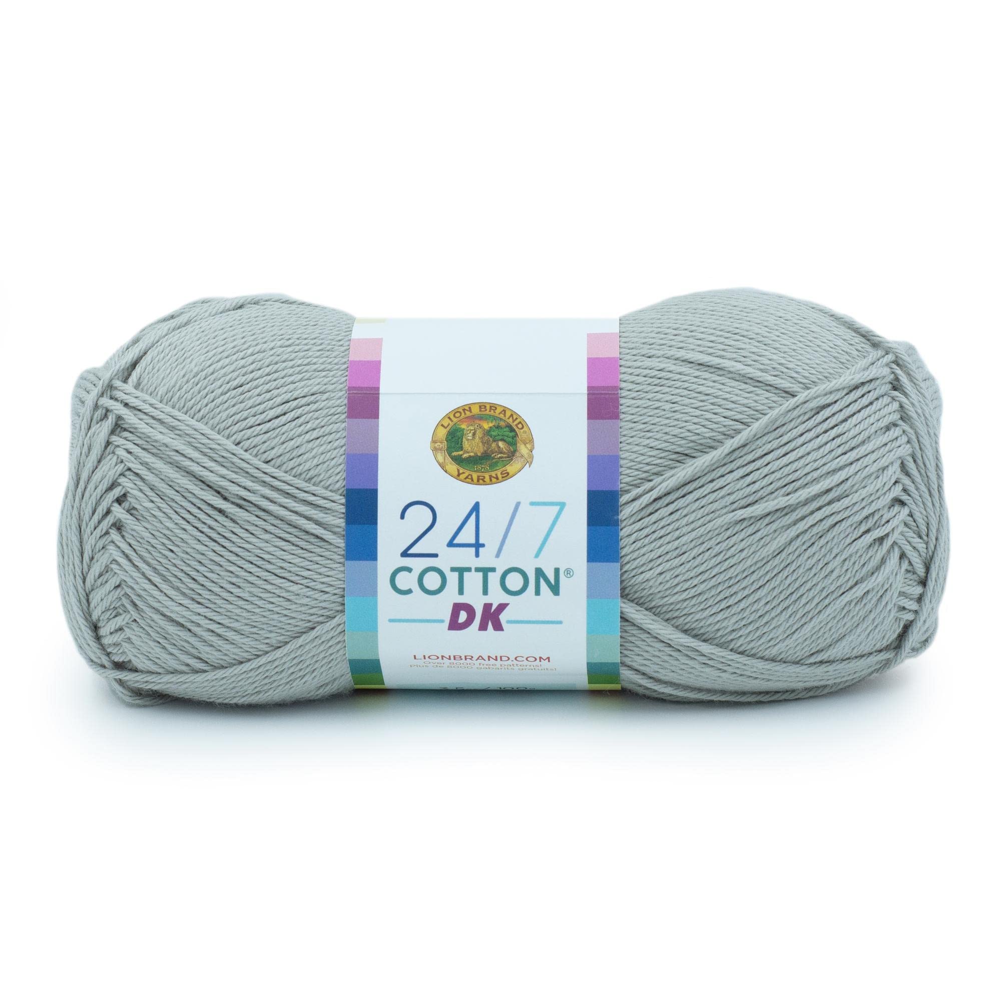 Lion Brand Yarn Yarn, Cotton, Silver Lining, 1 Pack