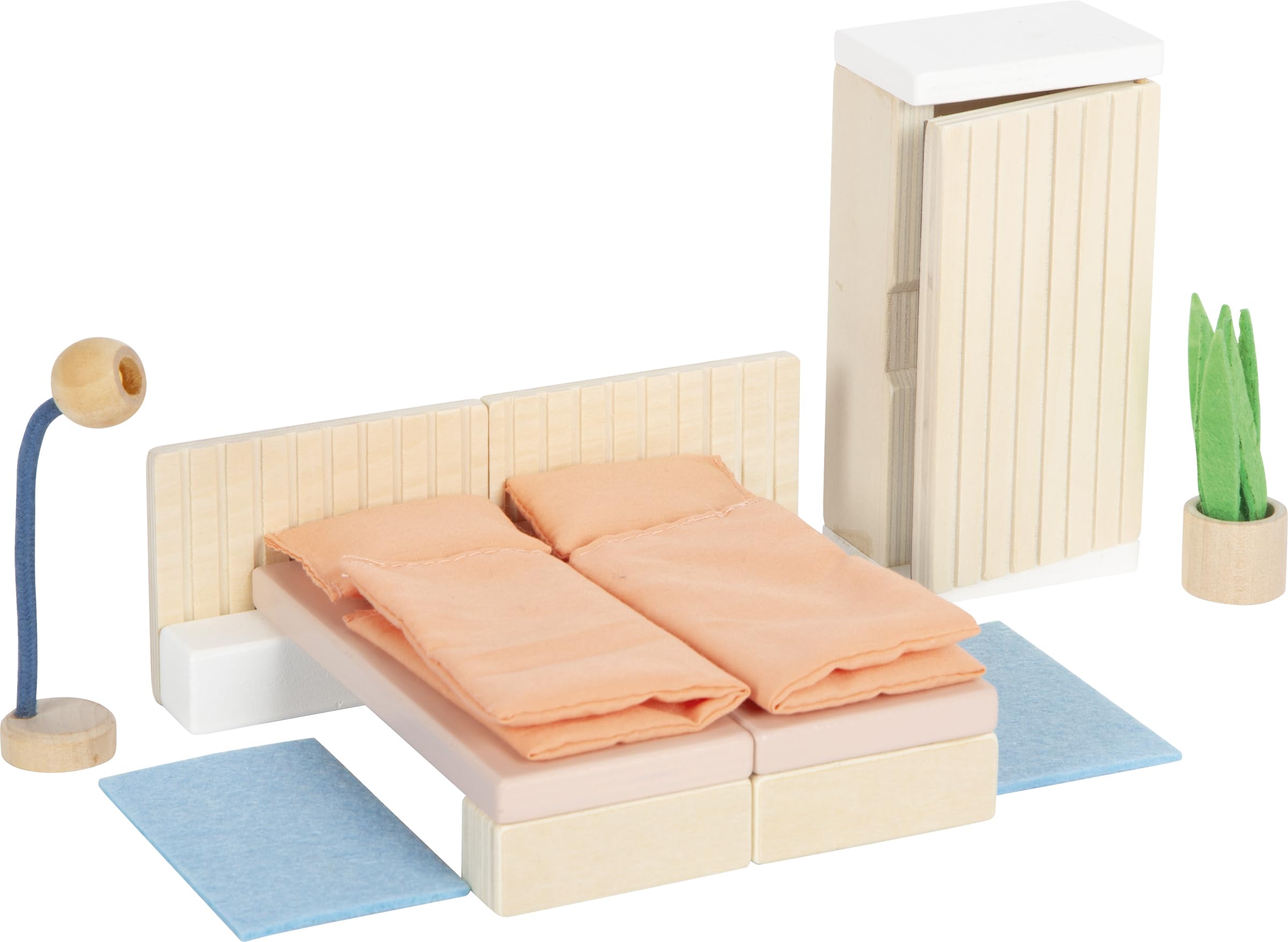 small foot Doll House Bedroom Furniture, wood, furniture set for the doll house for kids aged 3+ years, 12631