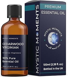 Mystic Moments | Cedarwood Virginian Essential Oil 100ml - Pure & Natural Oil for Diffusers, Aromatherapy & Massage Blends Vegan GMO Free