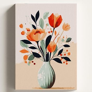 Say larla Boyama Tuval Hobi Seti SANATSAL 3 Temal  F r a ve Boya Dahil Set  tal  40x50 CM Kendin Yap Say larla Tuval Boya Kiti KASNAKLI
