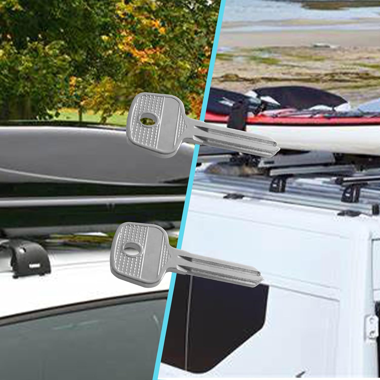 2 PCS D1251 & 8007835 Universal Control Keys for Thule & Yakima Universal Replacment Key D1251 D1252 8007835 8531251 for for Roof Rack Rail Cargo Box Carrier Top Crossbars CTRL