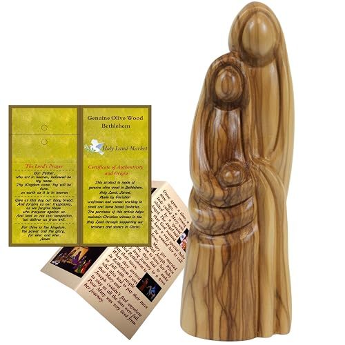 Holy Land Market Olive Wood Holy Family 6.8” – Bethlehem