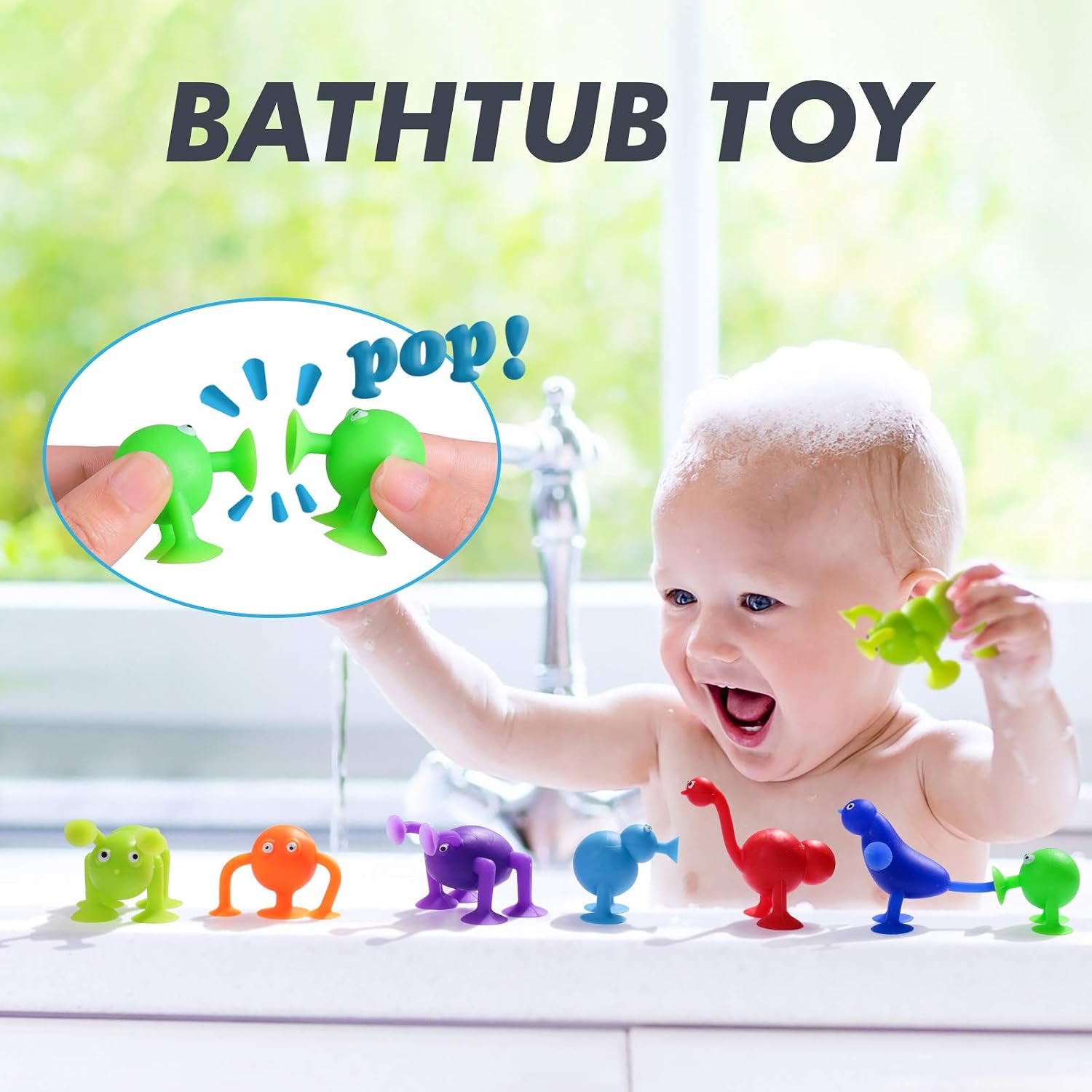 rolimate Suction Cup Toys with Eggshell Storage Design 36 Piece - Decompression Relieve Stress of Autism Reusable & Washable Suction Cup Building Toy Pressure Toys for 3 4 5 +Year Toddler Boys Girls