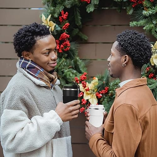 Miniatura 8 de YINJAM Taza de café de viaje de 17 onzas, tazas de café aisladas para llevar, con tapa a prueba de fugas, acero inoxidable al vacío, vaso térmico de
