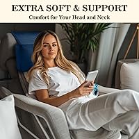 Vista 10 de Almohada para Reposacabezas de Sillón Reclinable, Almohada de Soporte Ajustable y Cómoda para Cuello y Cabeza, Reposacabezas de Terciopelo Suave