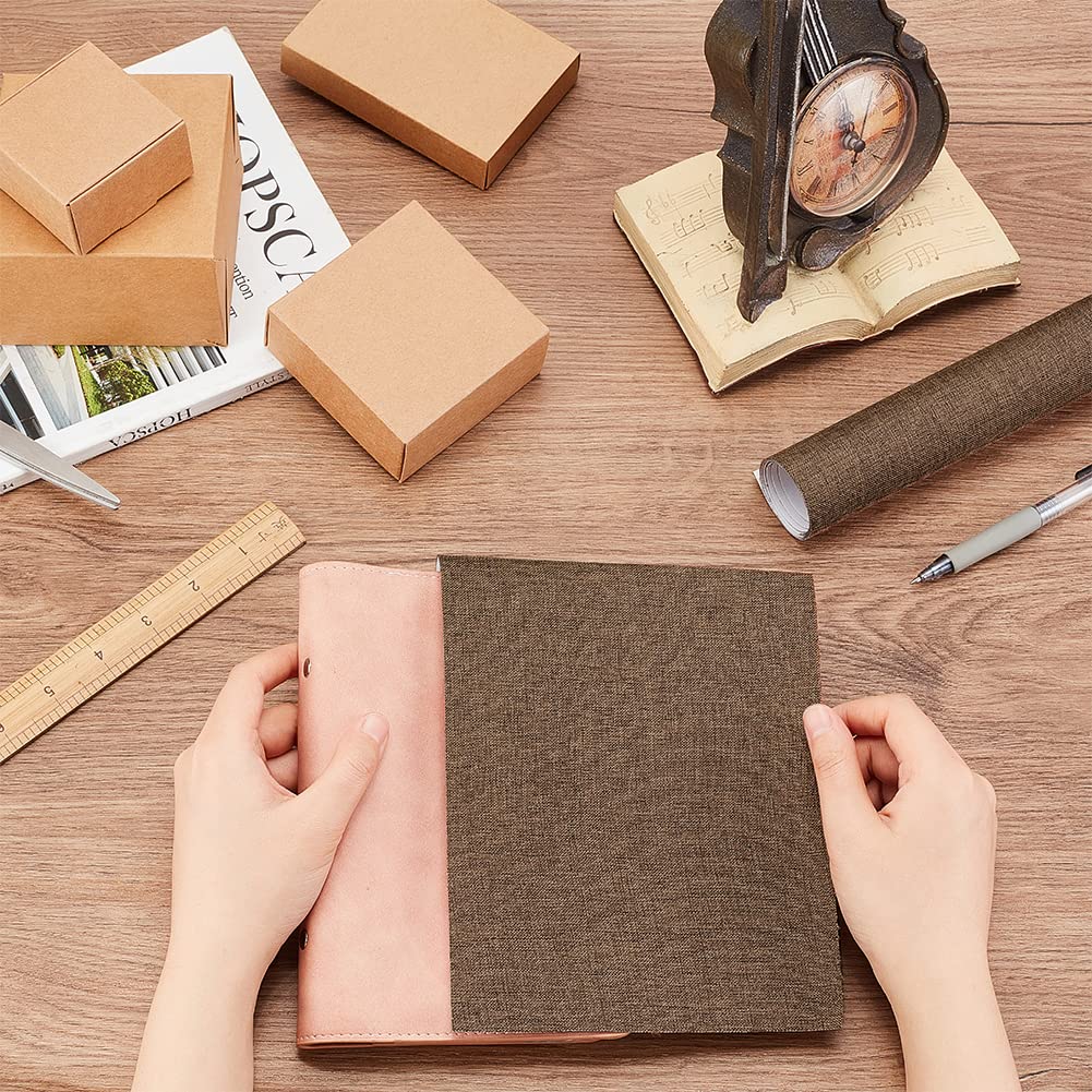 Tissu Reliure Livre Lincia 102x41cm - Daim Noir Pour Albums Scrapbooking