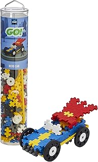 PLUS PLUS - Color Cars Tube - Hero - 200 Pieces, Construction Building Stem / Steam Toy, Interlocking Mini Puzzle Blocks for Kids