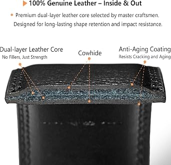 LionVII Men's Ratchet Belt - Genuine Leather Belt for Dress and Casual with Automatic Buckle, Adjustable Trim to Fit 29-49(35mm Wide)