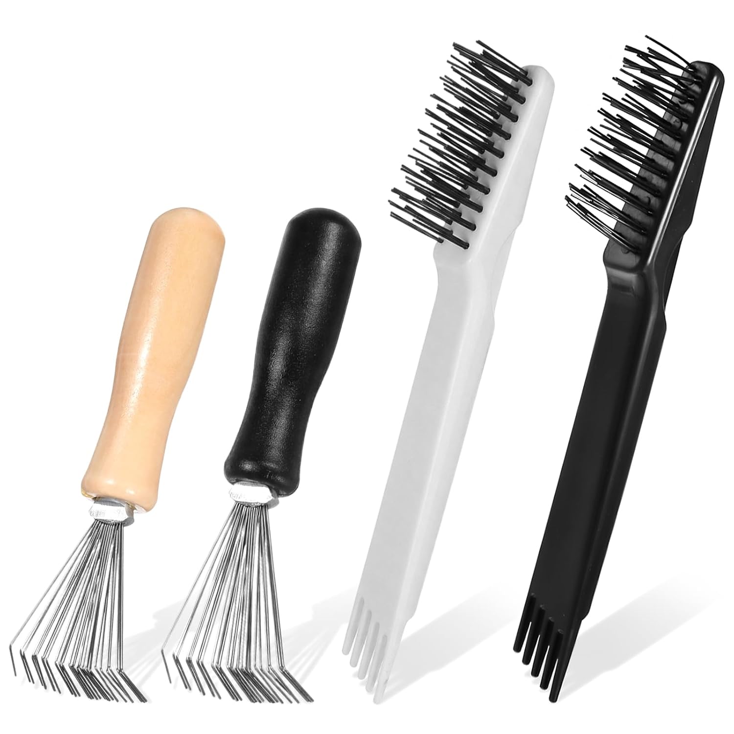 4 Pcs Hair Brush Cleaning Tool Mini Comb Cleaner Rake Hair Remover Tools
