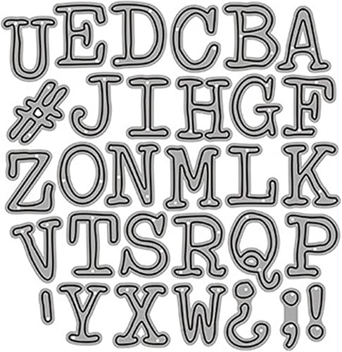 26 letras inglesas y números 0-9 troquelados para hacer tarjetas, troqueles de corte de metal, troqueles de papel para álbumes de recortes,
