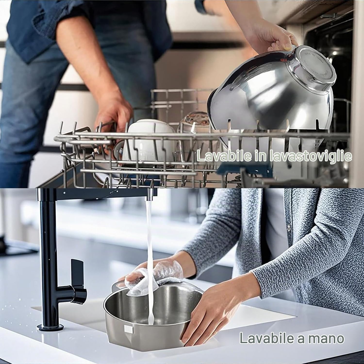 Ciotola in Acciaio Inox 5QT per Planetaria con Testa Inclinabile