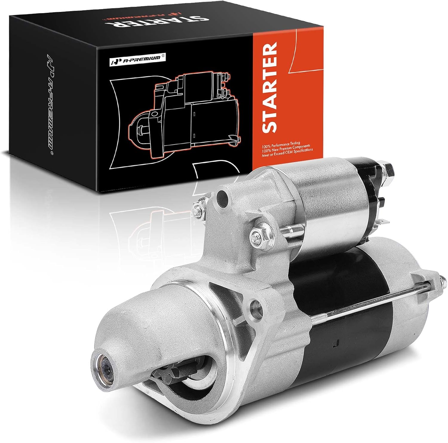 A-Premium Starter Motor Compatible with Kubota F2260-R, F2560-E, F2560-R, F3060-R, 1996-2005, 12V 9-Teeth Clockwise