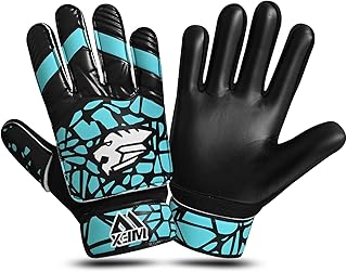WFX Guantes de portero para niños y jóvenes, guantes de portero de fútbol con doble soporte de muñeca, guantes de portero de fútbol, protección de palma