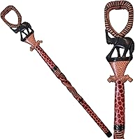 Vista 15 de Bastón decorativo de madera africana (hecho a mano en Kenia)