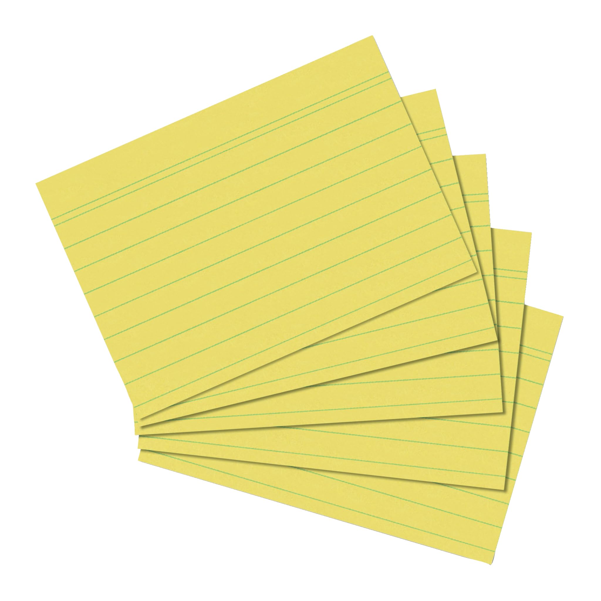 Herlitz 1150515 Index Cards A5 Yellow Lined Pack of 100