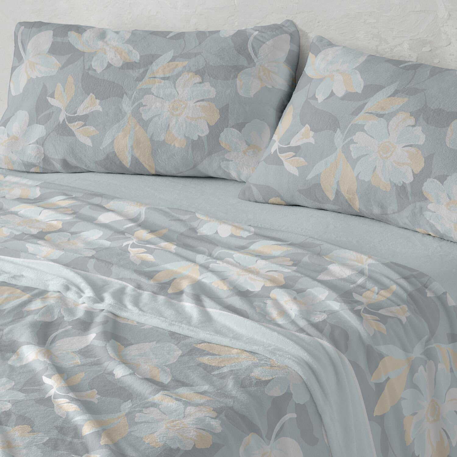 Burrito Blanco | Juego de Sábanas Coralina Invierno Poliéster Cama 150 Agua