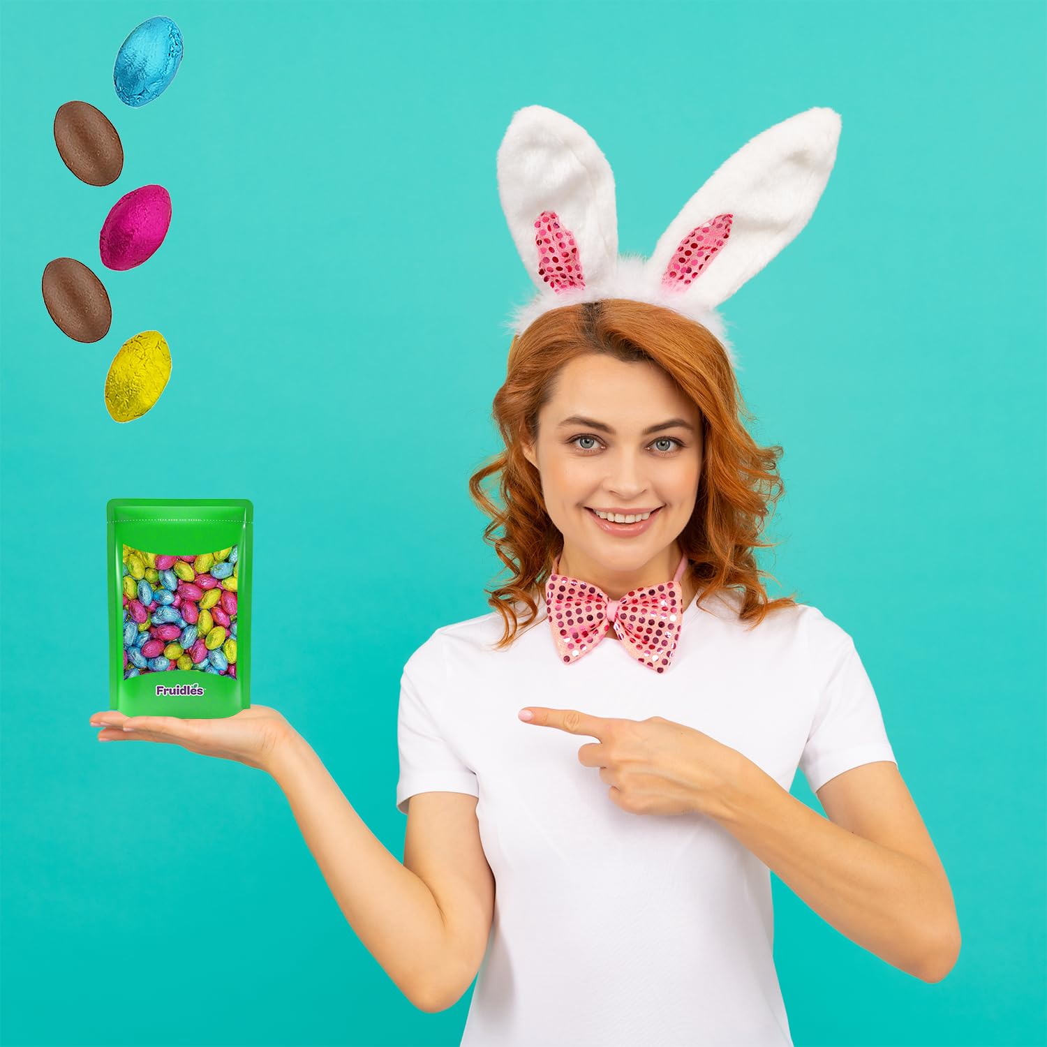 The Dreidel Company Easter Chocolate Eggs 5 Pounds (Bulk), Multicolored Foil Wrapped Milk Chocolate, Kosher Certified Dairy