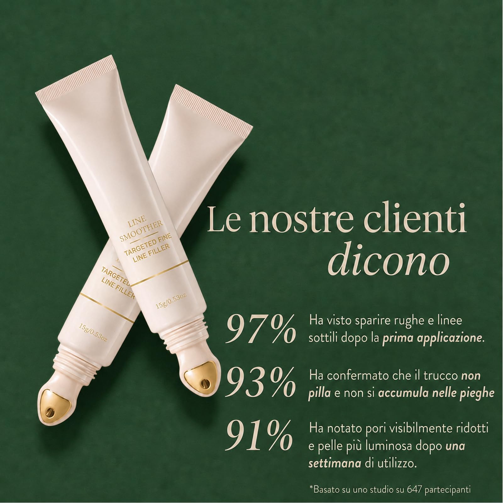 Arelia Primer Anti-Rughe Istantaneo, Arelia Cancella Rughe, Arelia Anti Wrinkle Primer, Leviga La Grana Della Pelle, Colore Uniforme, Senza Residui, Pratico E Facile Da Usare, 2PCS