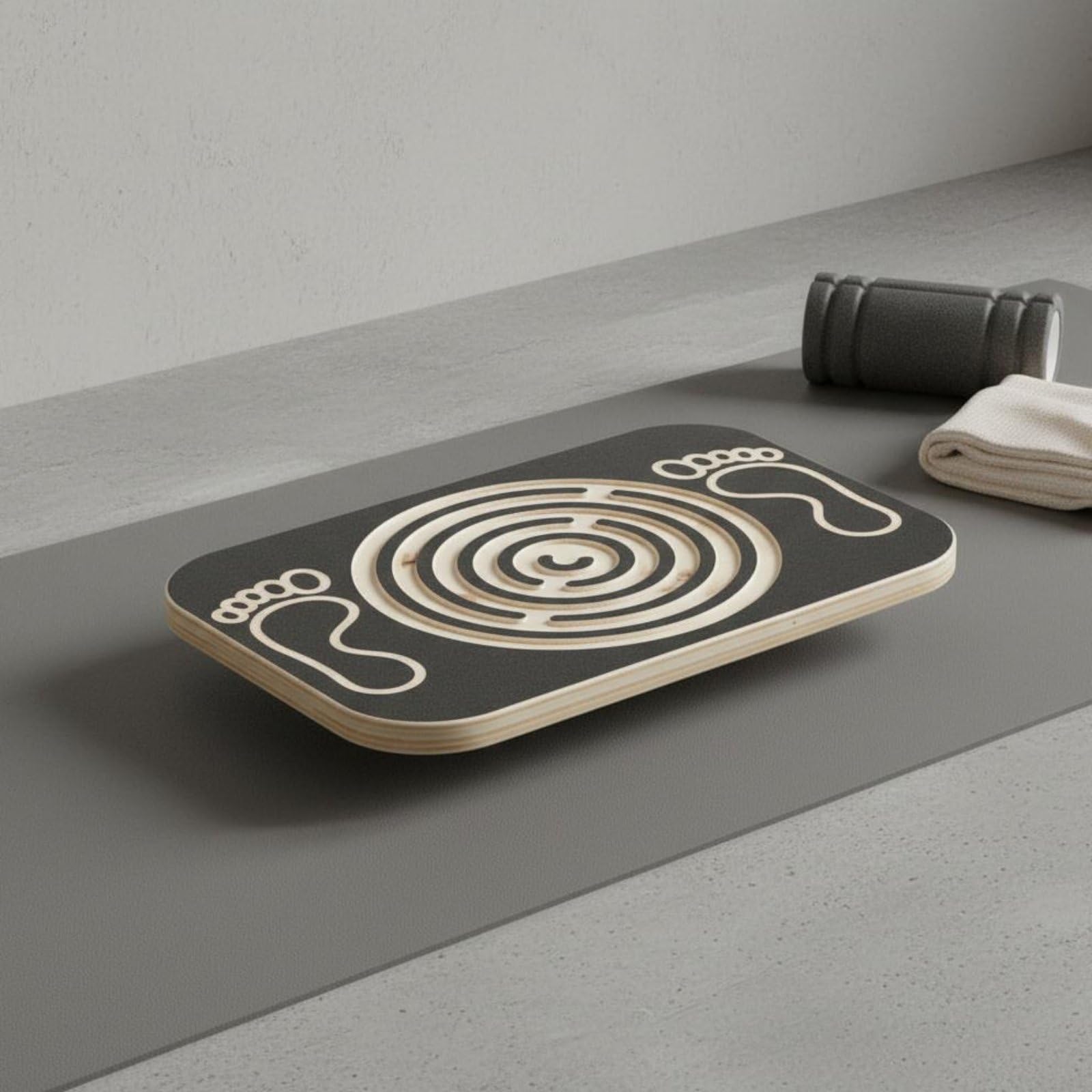 Balance Board Tabla de Equilibrio de Balance Entrenamiento Propioceptivo Disco de Estabilidad Madera Maciza Duradera Ejercicio de Pie Adecuado para