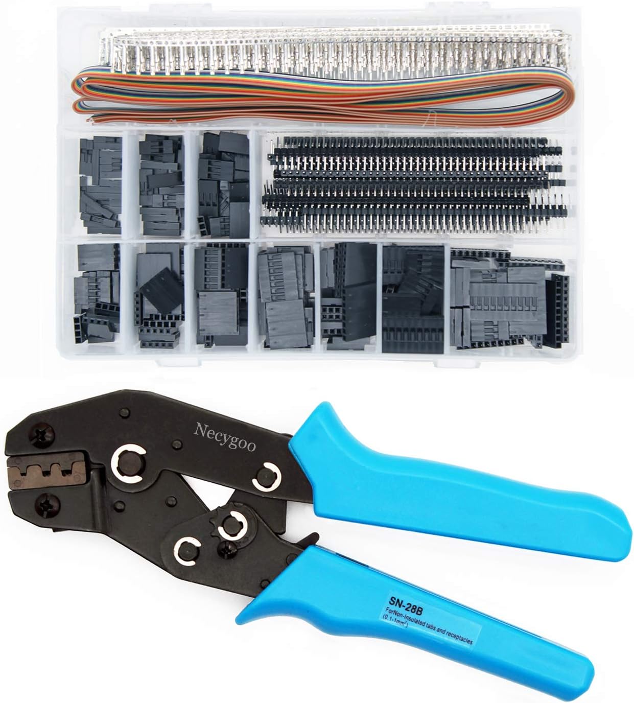 Dupont Crimping Tools Dupont Crimping Pliers with 1420PCS Dupont Connectors IDC Cable 0.25-1.0mm² 22-18AWG Dupont Tool