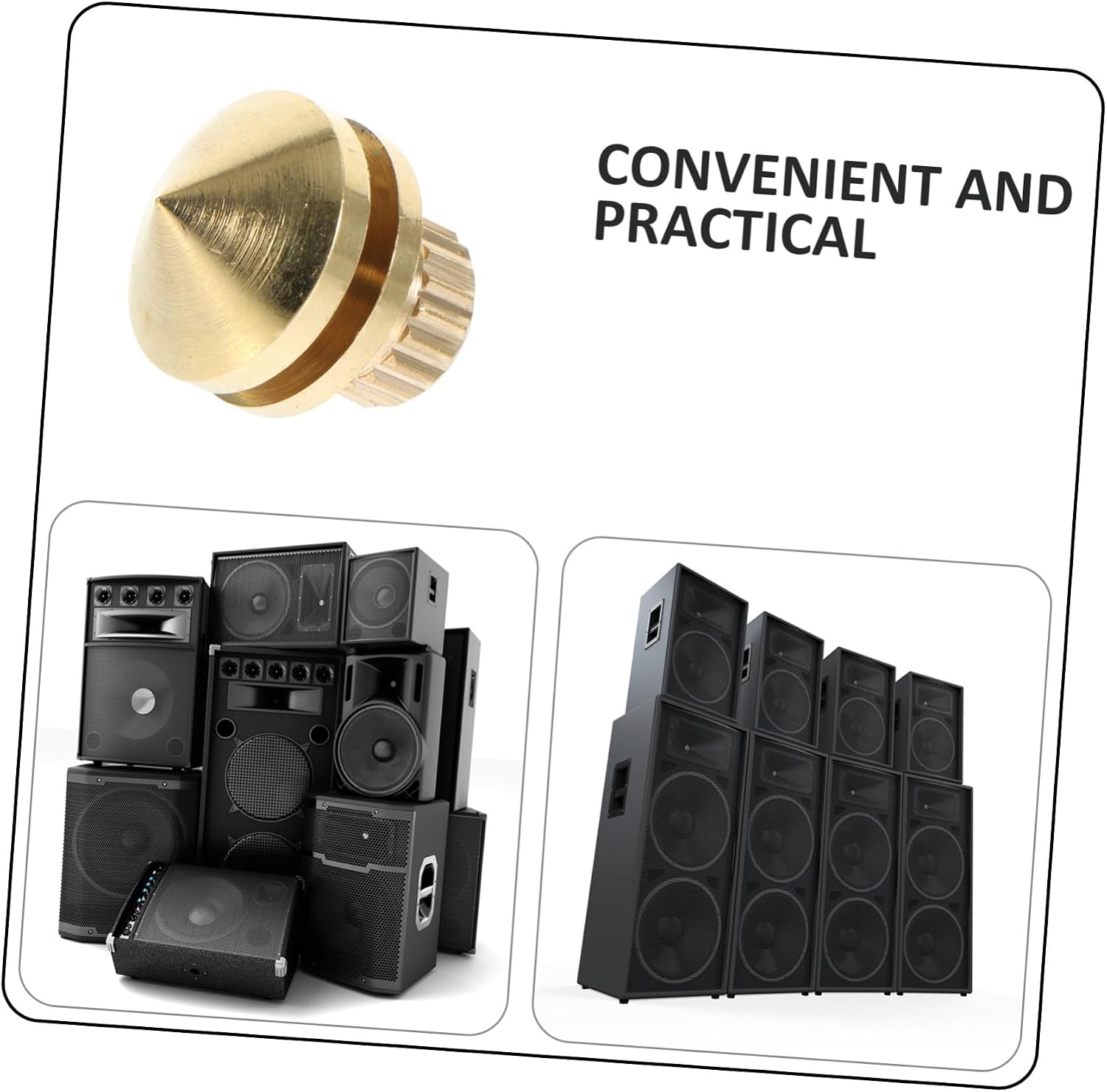 4pcs Shockproof Speaker Spikes Copper Speaker Spike Pads for Vibration Isolation Protection
