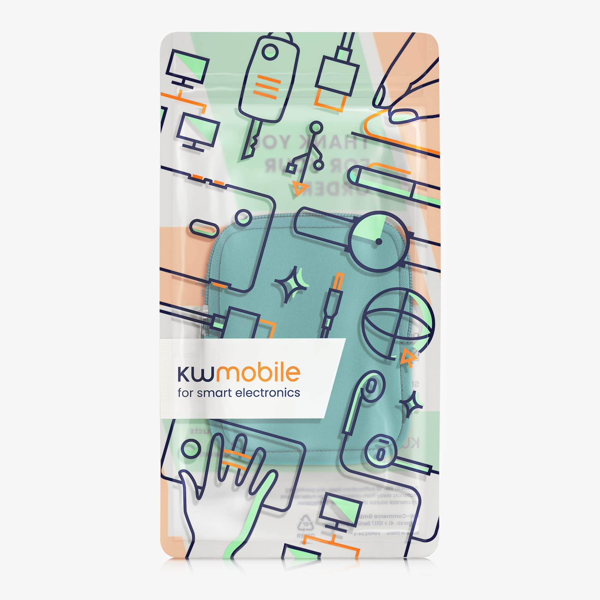 kwmobile Torba kompatybilna z Bosch Nyon 2 - E-Bike Computer Neopren etui - pokrowiec ochronny petrol