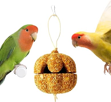 Cockatiel Pet Supplies Chew Treat | Pumpkin Shape Food Sticks for Lovebird Conure Canary Bunny Guinea Chinchilla