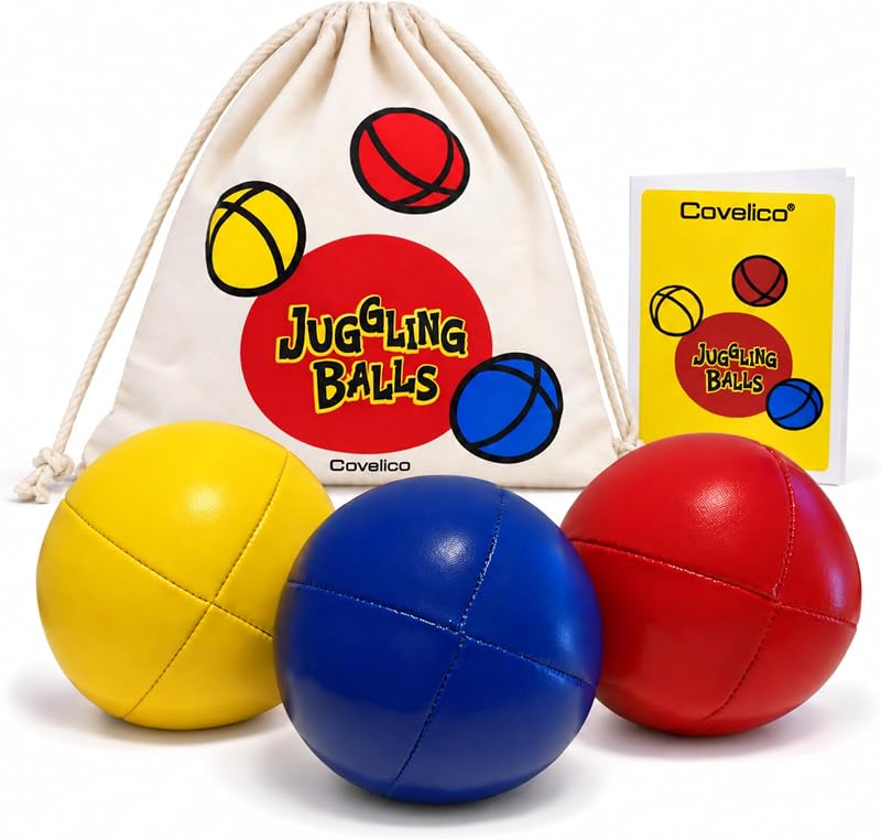 Pelotas de malabarismo para principiantes, kit de aprendizaje de 3 bolas, sin rebote