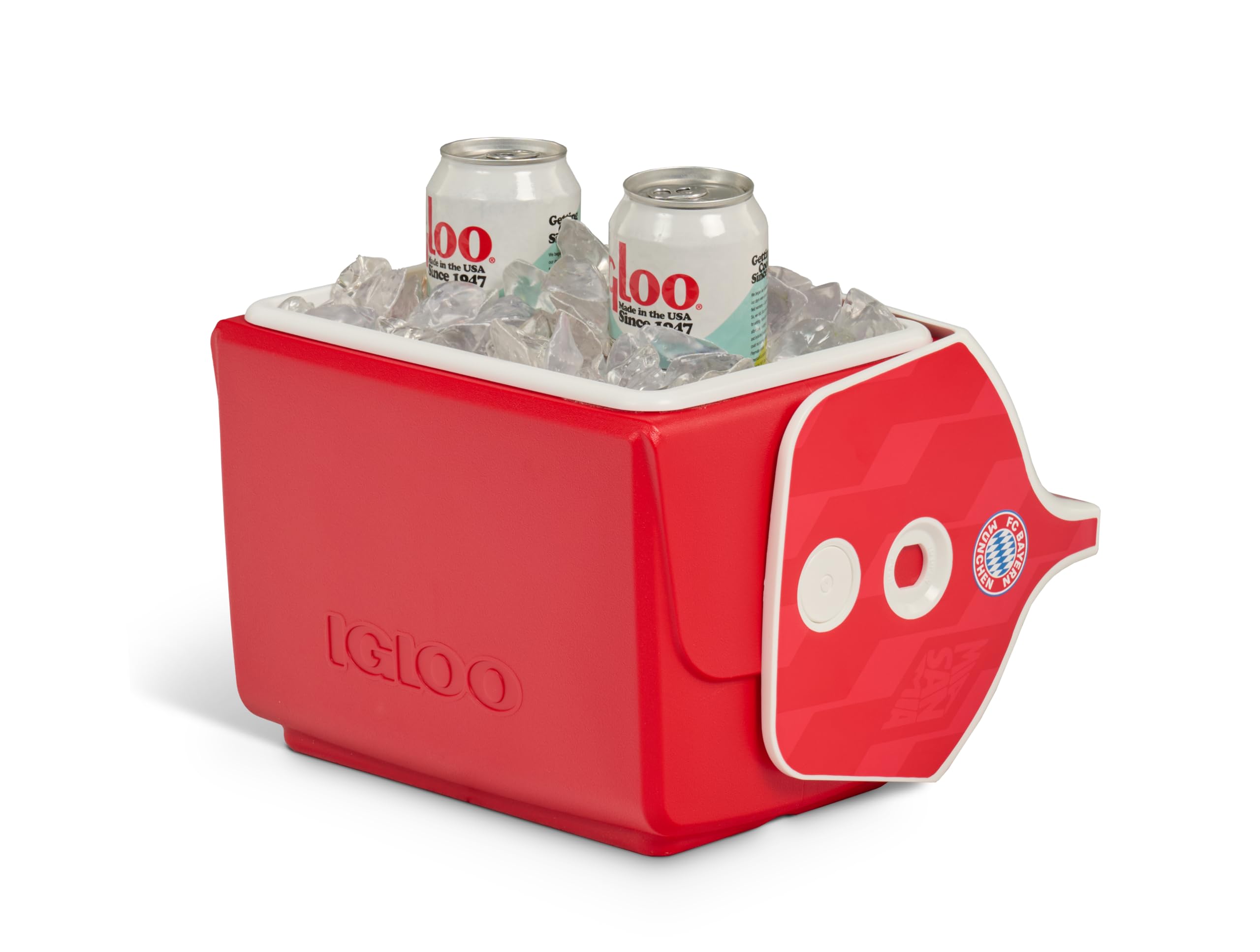 IGLOO Playmate borsa termica - FC Bayern München - articolo ufficiale con licenza, borsa frigo rossa, 6 litri