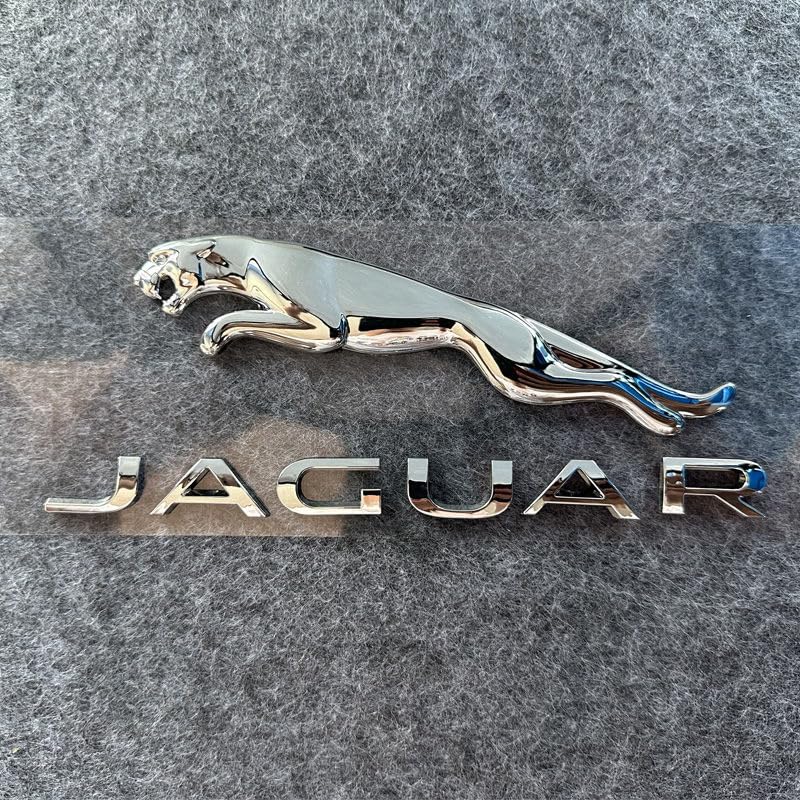 Car Emblems Badge for Jaguar XE/XF/XF Sportbrake/XFL/F-PACE/E-PACE/I-PACE,1PCS DIY ABS Badge Decoration Hood Body Exclusive Logo Sticker Self-Adhesive Modification Replacement Accessories,F