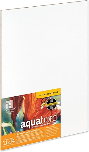 Miniatura 17 de Ampersand Art Supply Panel de pintura de acuarela: Serie Museo Aquabord, perfil plano de 1/8 pulgadas, 6 "x 6" - Paquete de 4