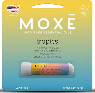 MOXE Tropics Nasal Stick | Caribbean Escape + Tropical Scents | Grapefruit, Ylang Ylang, & Vanilla Oil | Summer, Beach, Relaxing Aromatherapy Inhaler with 100% Pure Essential Oils, Made in USA …