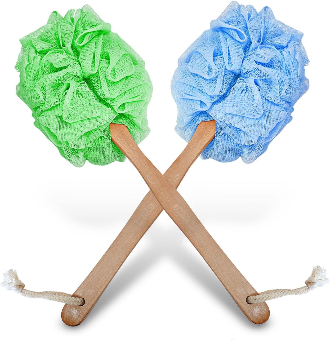 Amazon.com : Loofah with Handle Exfoliating Skin Bath Mesh Sponge Luffa ...