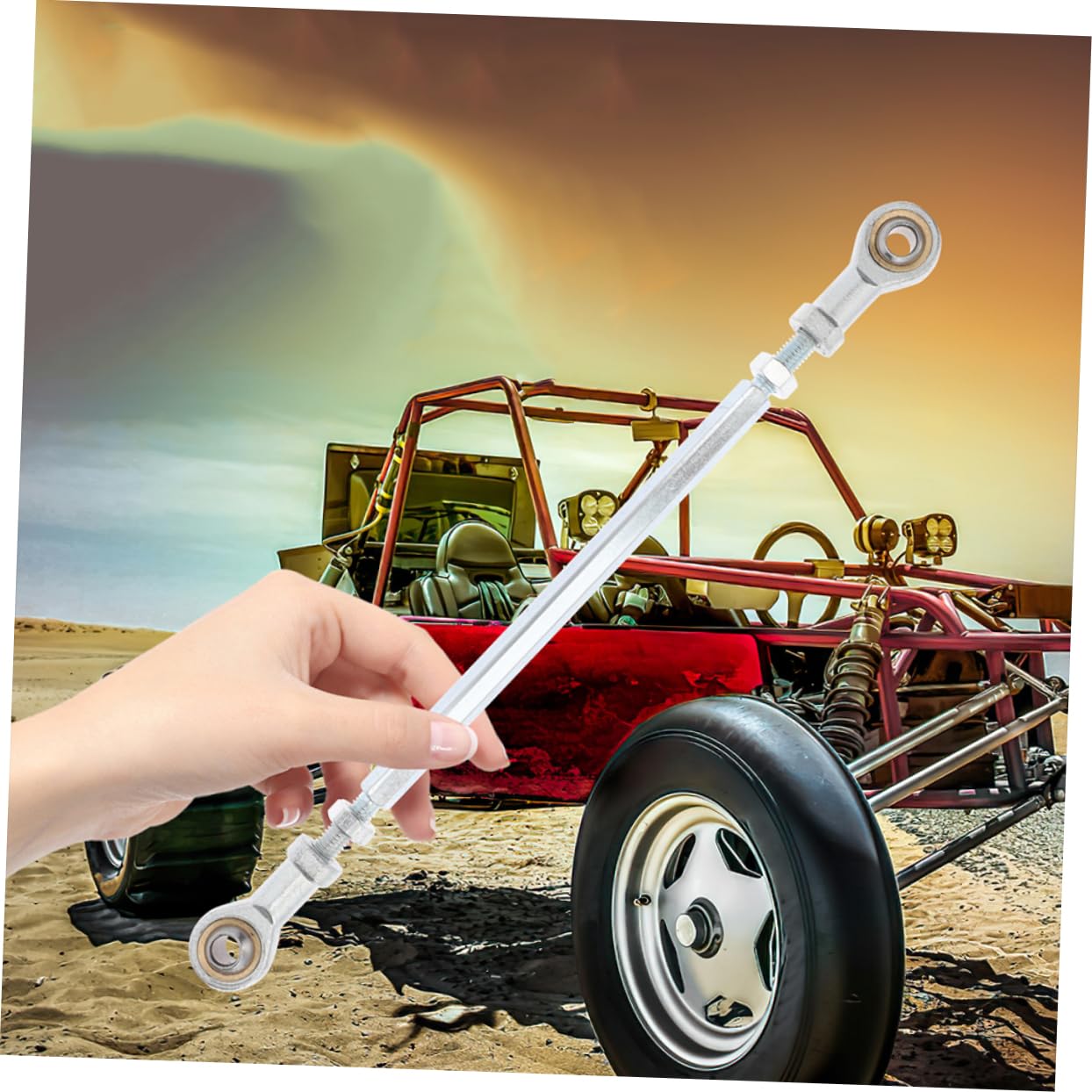 GLEAVI 4 Piezas Kit de Barras de Acoplamiento para Atv Rótulas de Dirección Extremos de Barra de Acoplamiento Accesorios de Dirección para Quad y Atv