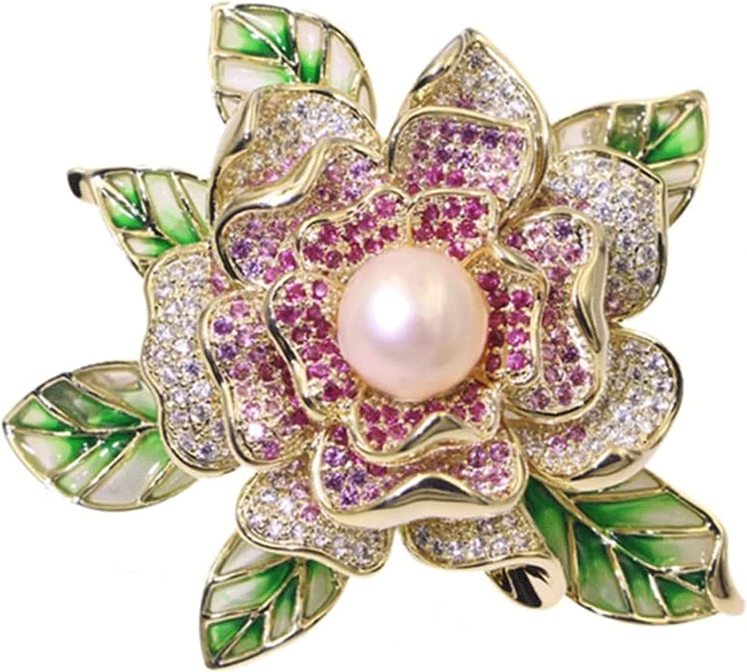 Broches de Solapa de aleación con Forma de peonía de Lujo para Mujer, Ideales para chales, cárdigans y cuellos.