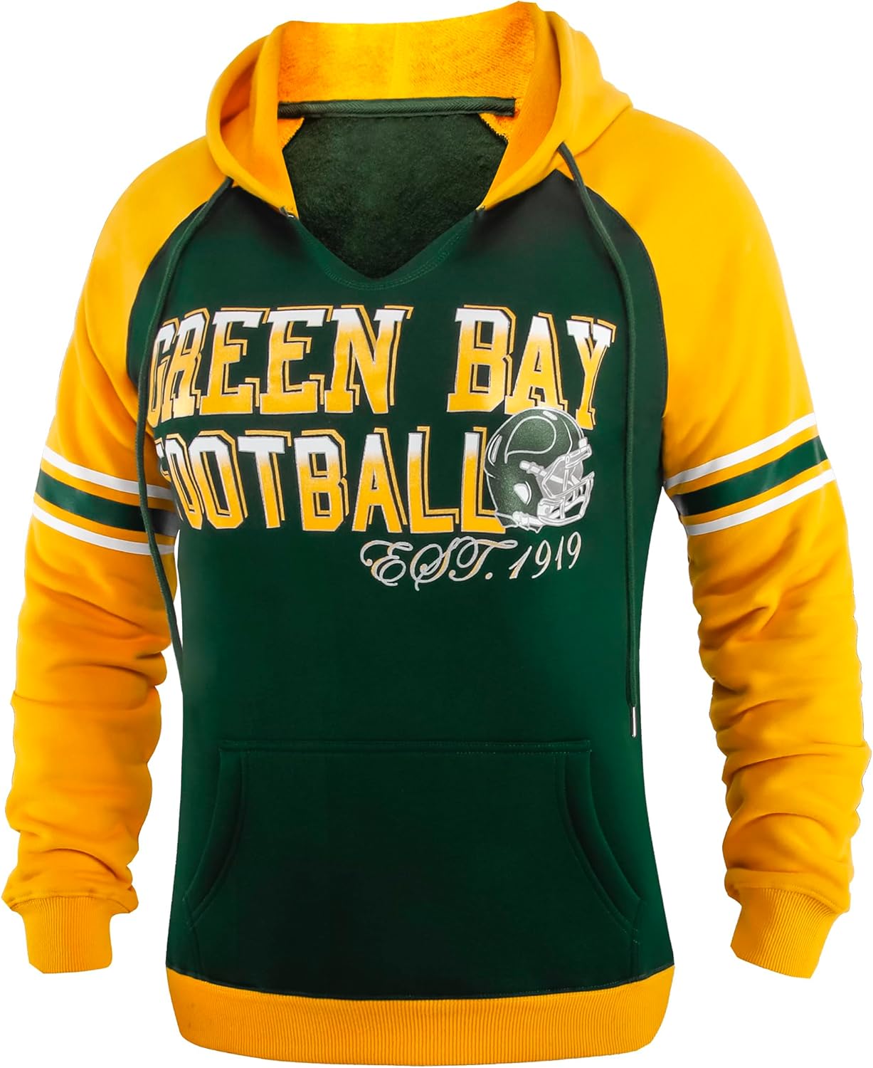 Womens City Football V Neck Athletic Fleece Hoodies Pullover Raglan Sweatshirts - Image 3