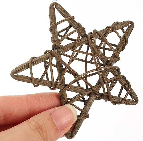 Miniatura 3 de Bolas de mimbre decorativas naturales, bolas de ratán de mimbre de estrella, 9 piezas, relleno de jarrón, ramitas decorativas, esferas para cuencos