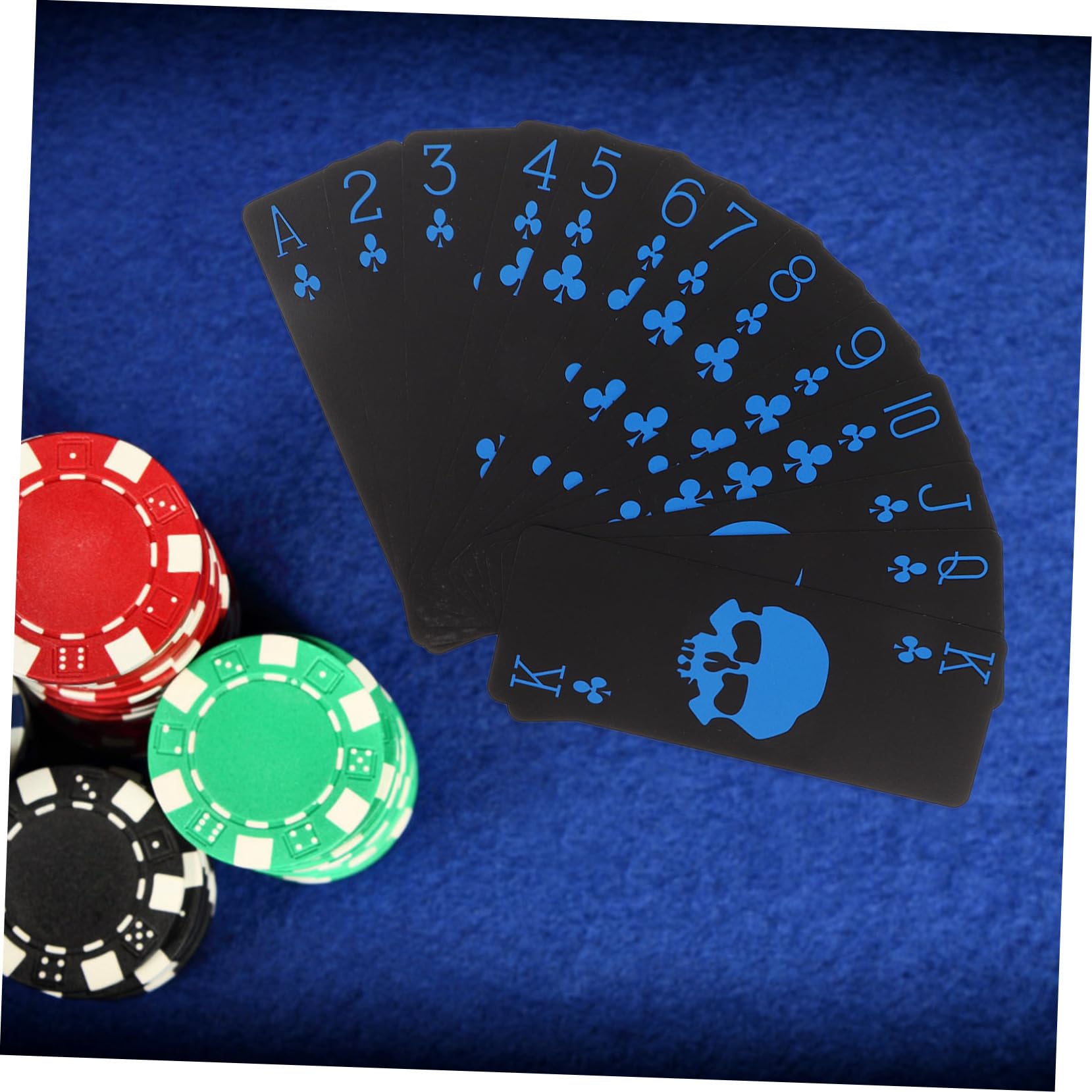 VICASKY Carte Da Gioco Impermeabili Tema Skull Pvc Per Feste e Halloween Unico Di Carte Da Poker Plastica Per Serate Di Gioco e Divertimento Creativo