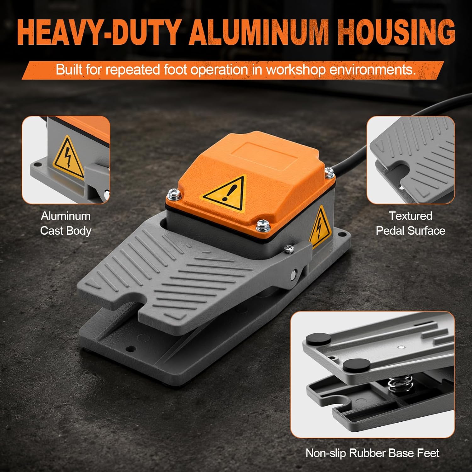 Foot Pedal Switch, ON Off Momentary Control for Power Tools
