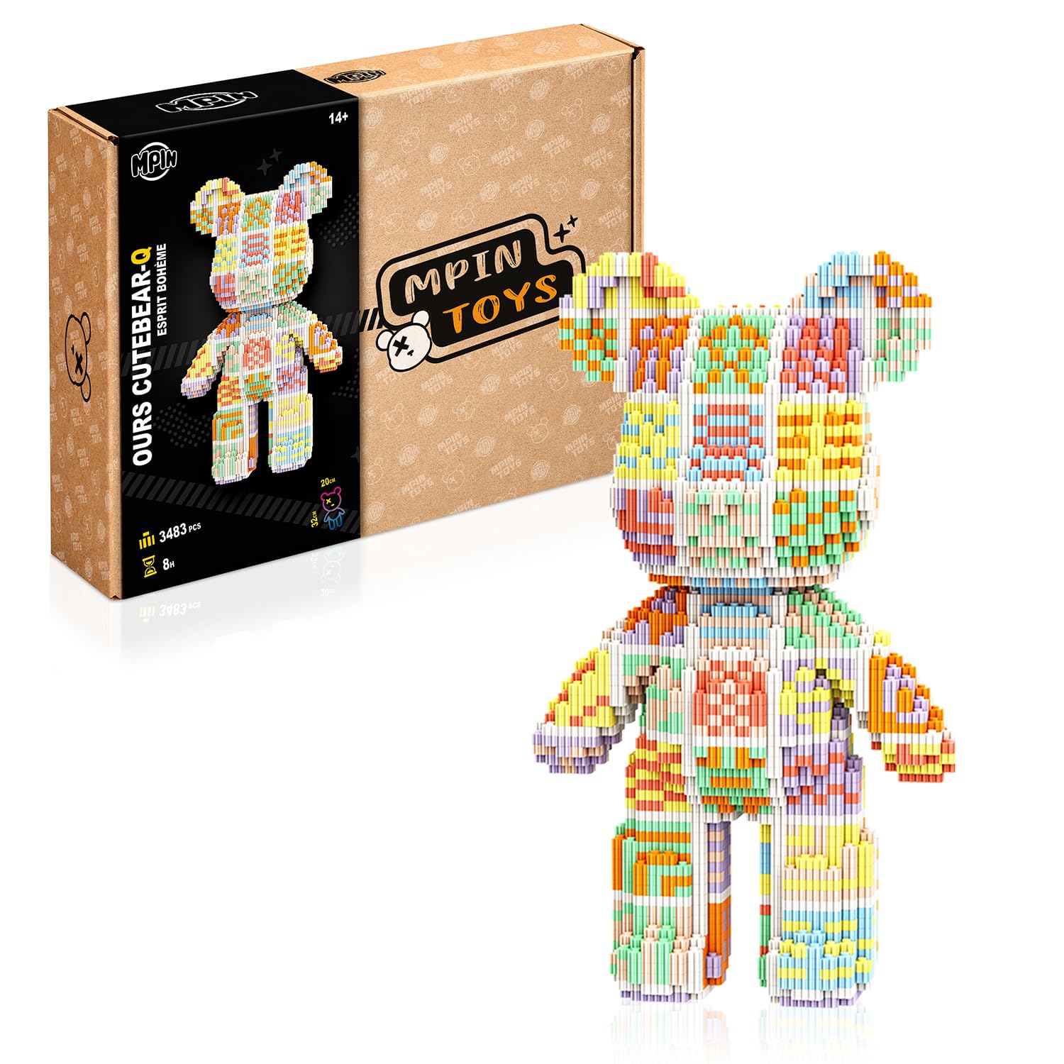 Bohemian – Bloques de construcción 3D (3483 piezas) – Micro Ladrillos Mini Building Blocks – Juego de construcción para adultos y adolescentes 14+ – 32 cm – Maqueta DIY Desafío creativo – Idea de