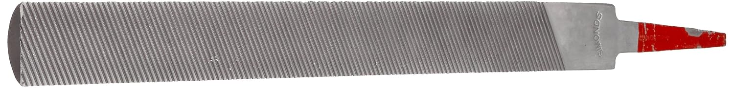 Simonds - 73374500 Hand File for Aluminum, American Pattern, Double Cut, Half-Round, Coarse, 12" Length, 1-1/8" Width, 11/32" Thickness