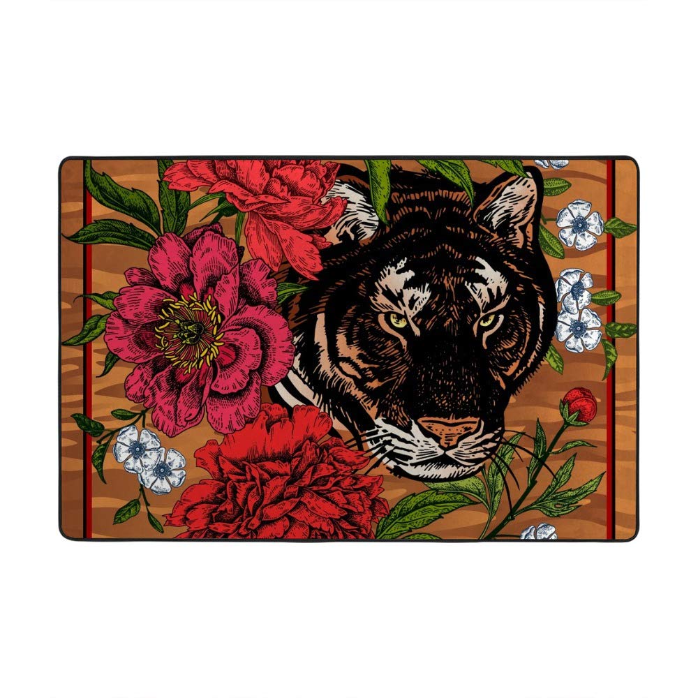 Tapis tigre et pivoines sauvages pour sublimer l'ambiance bohème de votre chambre