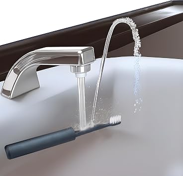 Travel Rinser Toothbrush with Water Jet and Storage Function - 2-in-1 Compact, Stylish, and Hygienic