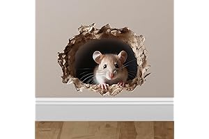 Adorable Mouse Hole Decal: A Delightful Accent for Any Room