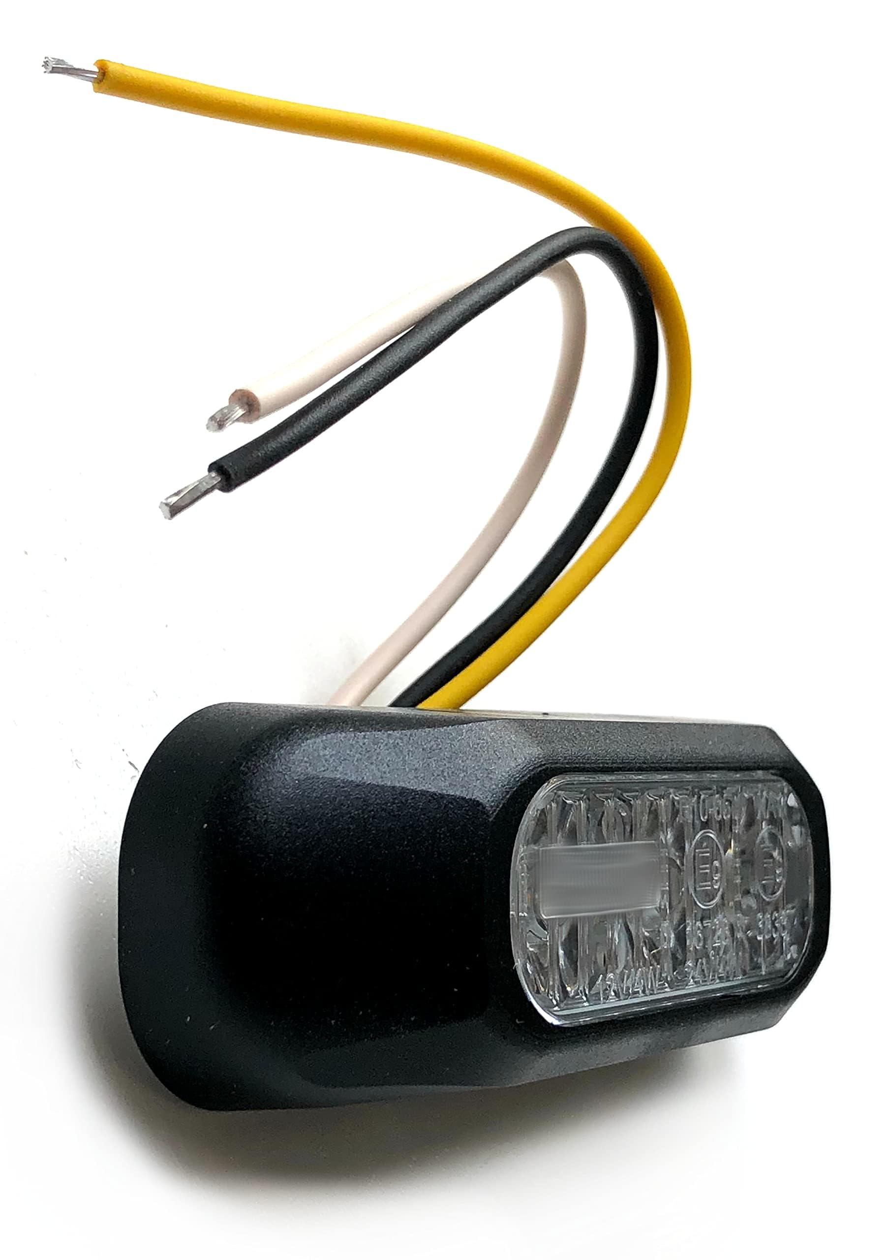 2x Synchronisierte LED Warnleuchte 12/24V IP68 E9 R65 – Gelb – 3 Blitzmodi – für PKW LKW Transporter Abschleppwagen – EMV zertifiziert – Stoßfest – Universal Montage