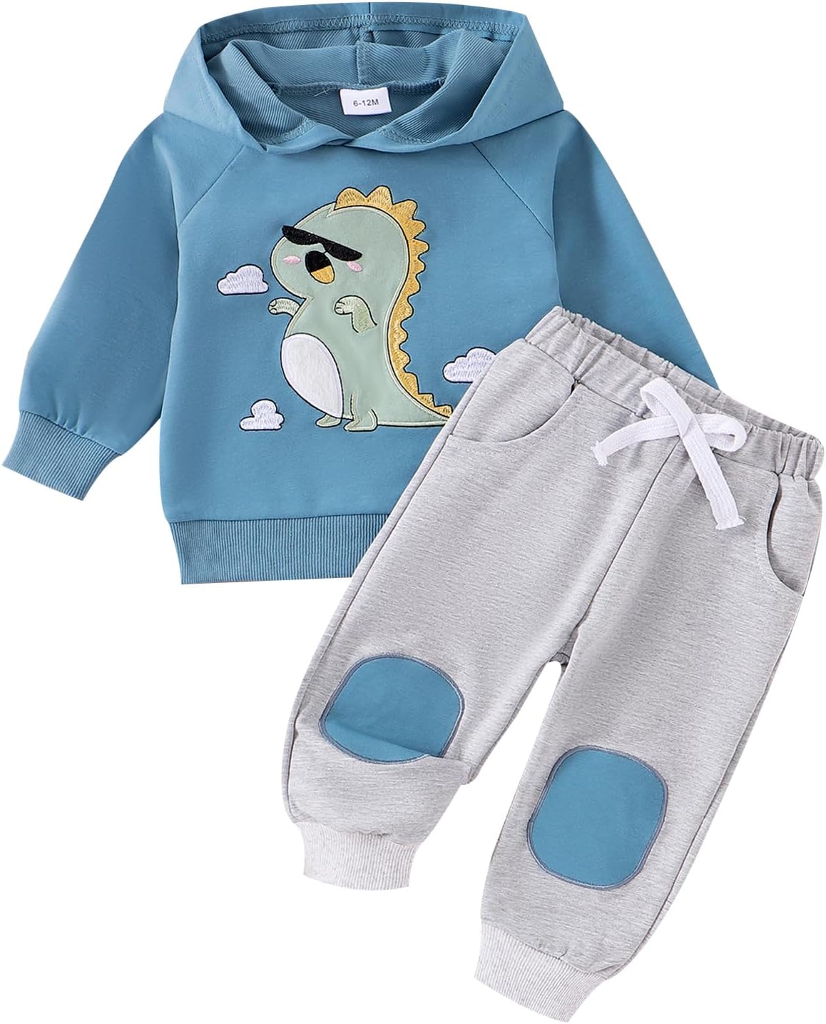 Mesalynch Baby Boy Fall Winter Clothes Outfit Kid Toddler Embroidered Dinosaur Hoodie Sweatshirt Jumper Trouser Jogger Set Tracksuit Mesalynch Baby Boy Fall Winter Clothes Outfit Kid Toddler Embroidered Dinosaur Hoodie Sweatshirt Jumper Trouser Jogger Set Tracksuit